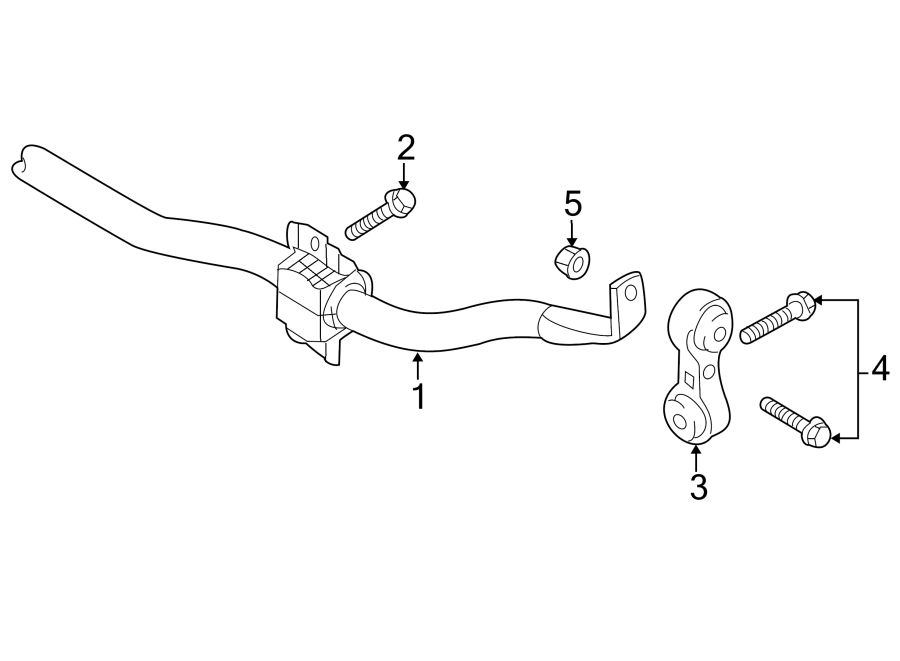 REAR SUSPENSION. STABILIZER BAR & COMPONENTS.