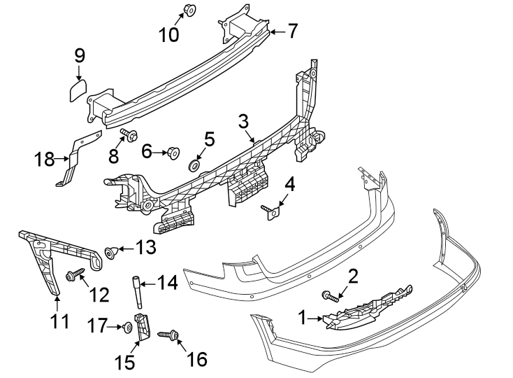 18Rear bumper. Bumper & components.https://images.simplepart.com/images/parts/motor/fullsize/1390910.png