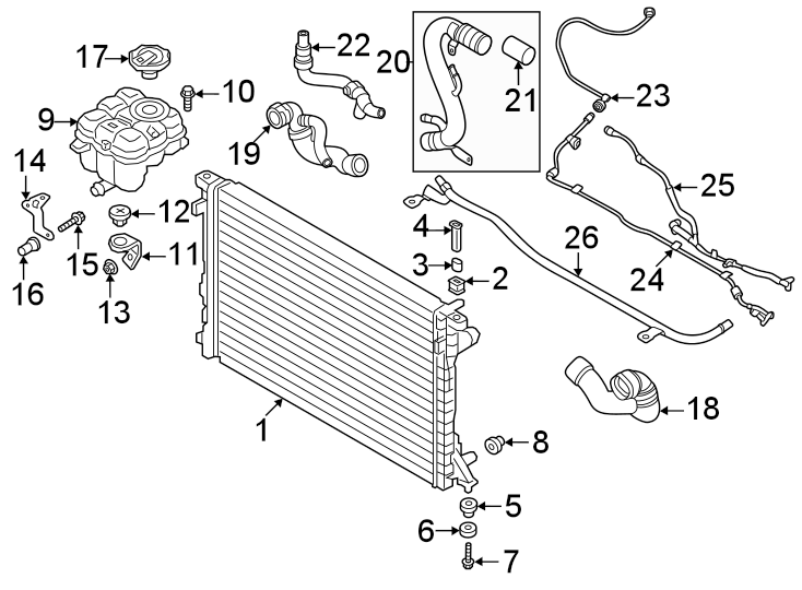 21Radiator & components.https://images.simplepart.com/images/parts/motor/fullsize/1392053.png