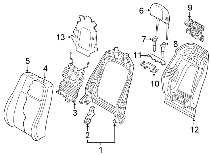 SEATS & TRACKS. FRONT SEAT COMPONENTS.