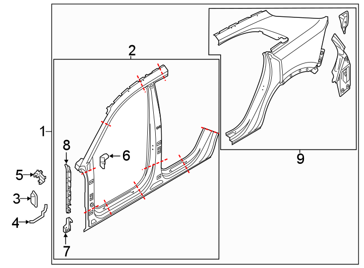 3PILLARS. ROCKER & FLOOR. UNISIDE.https://images.simplepart.com/images/parts/motor/fullsize/1392600.png