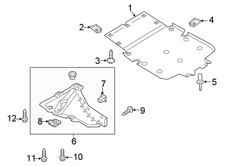 10Radiator support. Splash shields.https://images.simplepart.com/images/parts/motor/fullsize/1394065.png