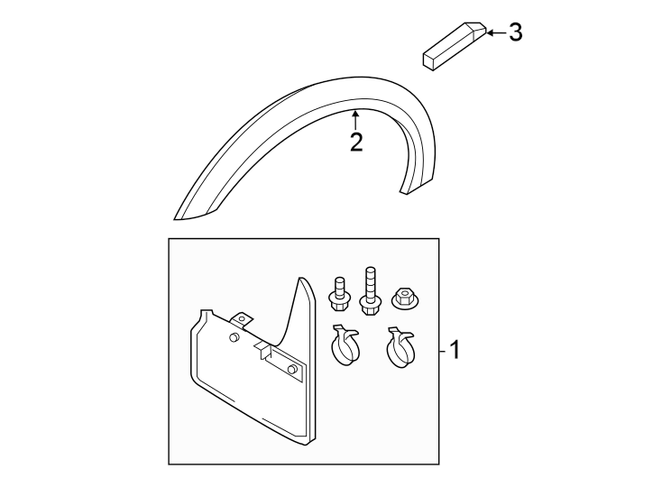 3Fender. Exterior trim.https://images.simplepart.com/images/parts/motor/fullsize/1394150.png