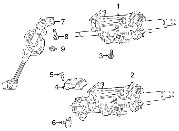 1Steering column assembly.https://images.simplepart.com/images/parts/motor/fullsize/1394345.png