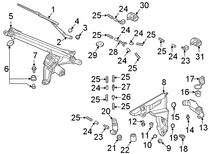 17Windshield. Wiper & washer components.https://images.simplepart.com/images/parts/motor/fullsize/1394380.png