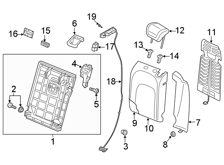 6Seats & tracks. Rear seat components.https://images.simplepart.com/images/parts/motor/fullsize/1394535.png