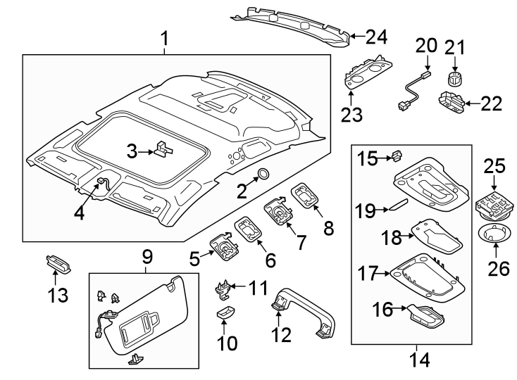 10Roof. Interior trim.https://images.simplepart.com/images/parts/motor/fullsize/1394570.png