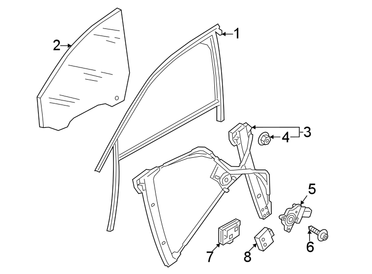 7Front door. Glass & hardware.https://images.simplepart.com/images/parts/motor/fullsize/1394625.png