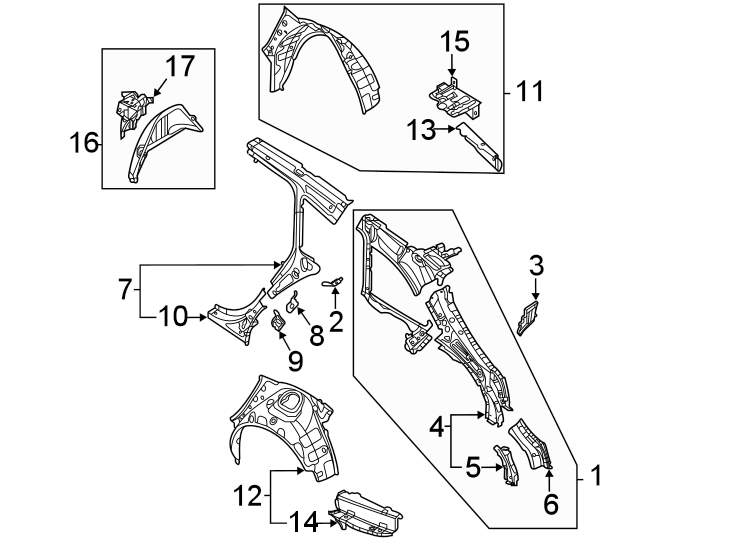 10Quarter panel. Inner structure.https://images.simplepart.com/images/parts/motor/fullsize/1394700.png