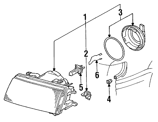 5FRONT LAMPS. HEADLAMP COMPONENTS.https://images.simplepart.com/images/parts/motor/fullsize/1395040.png