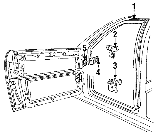 4FRONT DOOR. WEATHERSTRIP & HINGE.https://images.simplepart.com/images/parts/motor/fullsize/1395420.png