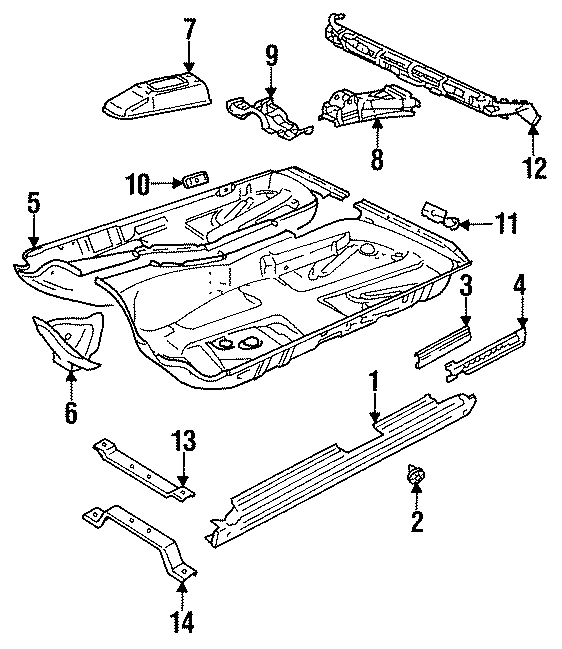 Full size assembly image of PILLARS. ROCKER & FLOOR. FLOOR & ROCKER. (1/1)