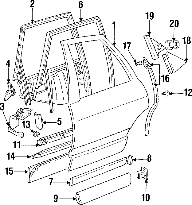 11REAR DOOR. DOOR & COMPONENTS.https://images.simplepart.com/images/parts/motor/fullsize/1395490.png