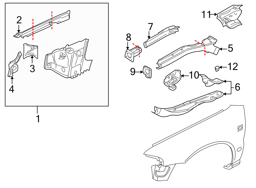 12FENDER. STRUCTURAL COMPONENTS & RAILS.https://images.simplepart.com/images/parts/motor/fullsize/1396075.png