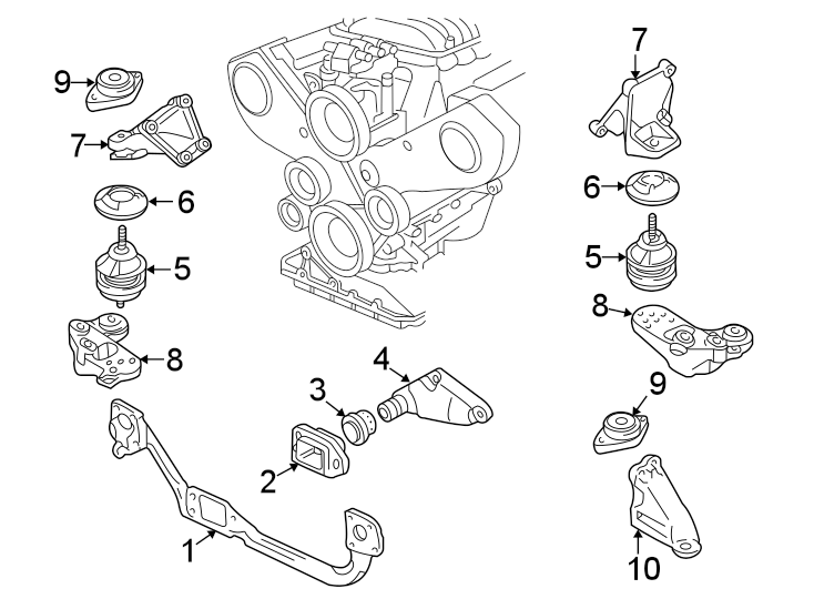 ENGINE / TRANSAXLE. ENGINE & TRANS MOUNTING.