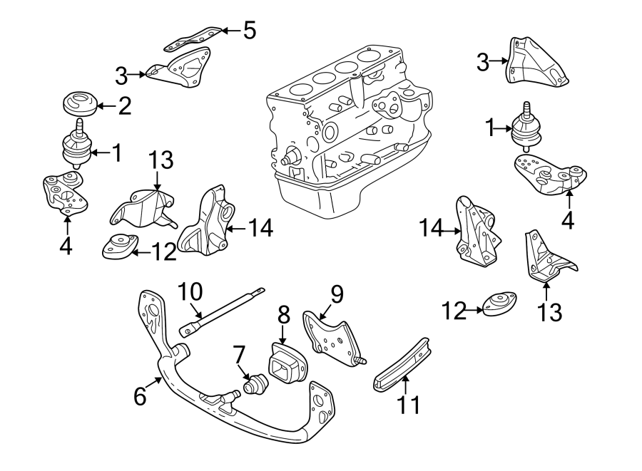 14ENGINE / TRANSAXLE. ENGINE & TRANS MOUNTING.https://images.simplepart.com/images/parts/motor/fullsize/1396123.png