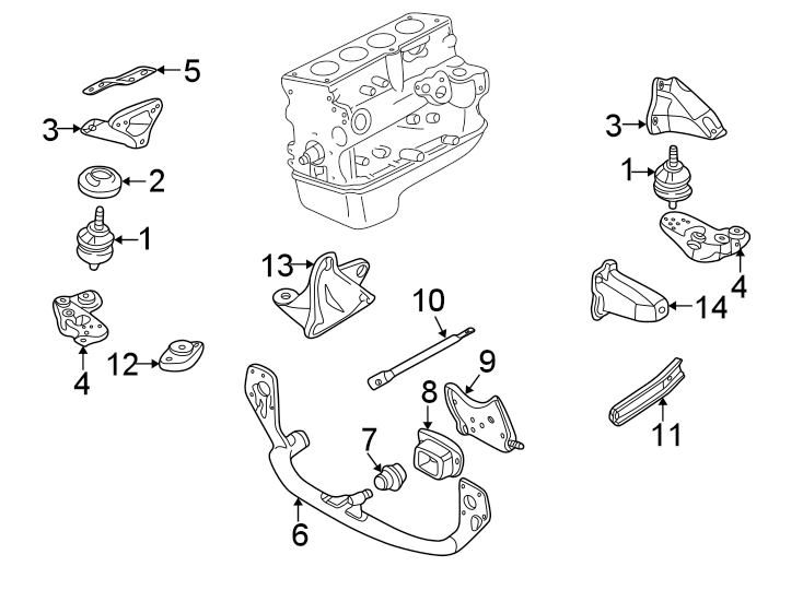 ENGINE / TRANSAXLE. ENGINE & TRANS MOUNTING.