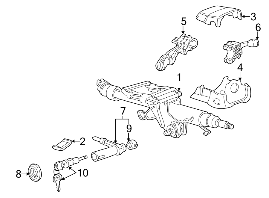 8SHROUD. STEERING COLUMN ASSEMBLY. SWITCHES & LEVERS.https://images.simplepart.com/images/parts/motor/fullsize/1396185.png