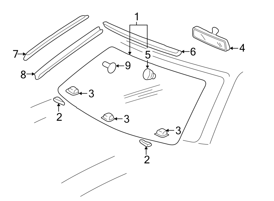 4WINDSHIELD. GLASS. REVEAL MOLDINGS.https://images.simplepart.com/images/parts/motor/fullsize/1396195.png