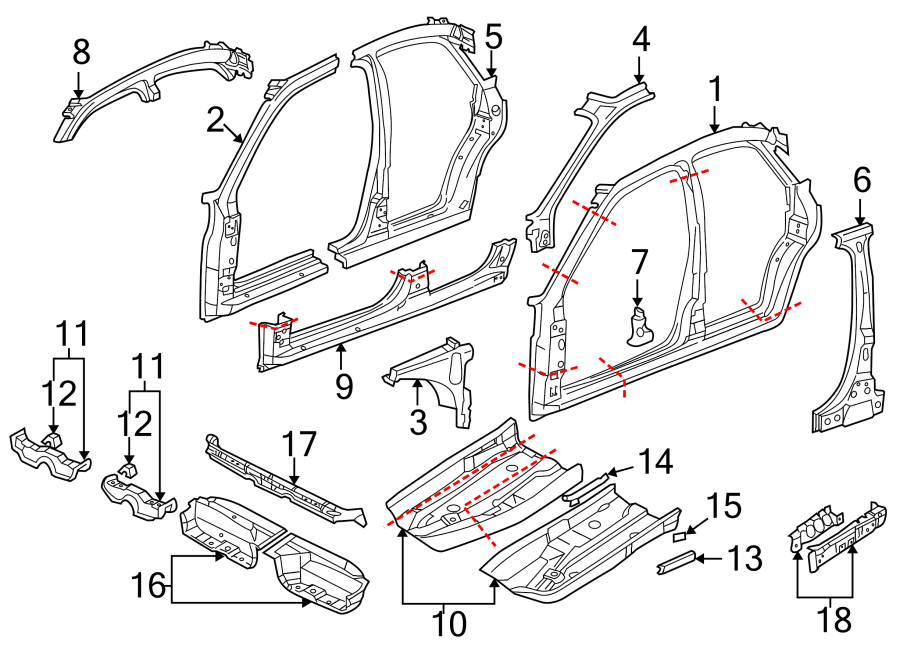 18PILLARS. ROCKER & FLOOR. FLOOR & RAILS. UNISIDE.https://images.simplepart.com/images/parts/motor/fullsize/1396270.png