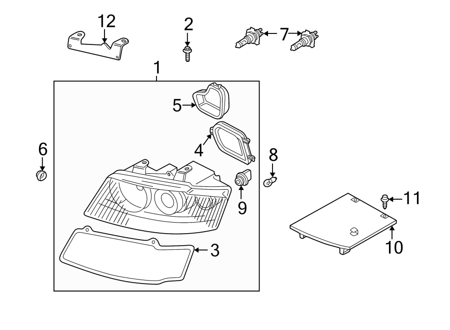 6FRONT LAMPS. HEADLAMP COMPONENTS.https://images.simplepart.com/images/parts/motor/fullsize/1397010.png