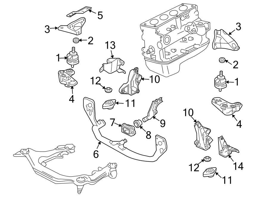 1ENGINE / TRANSAXLE. ENGINE & TRANS MOUNTING.https://images.simplepart.com/images/parts/motor/fullsize/1397220.png