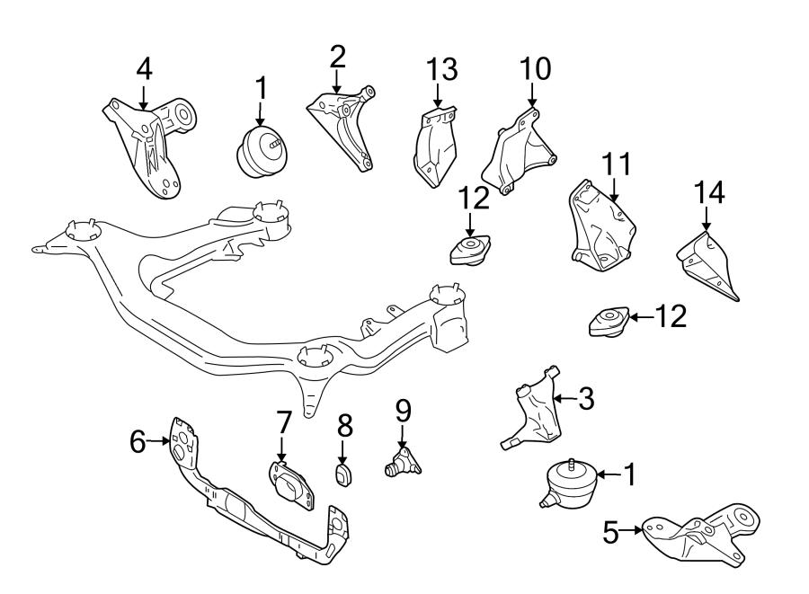 12ENGINE / TRANSAXLE. ENGINE & TRANS MOUNTING.https://images.simplepart.com/images/parts/motor/fullsize/1397257.png