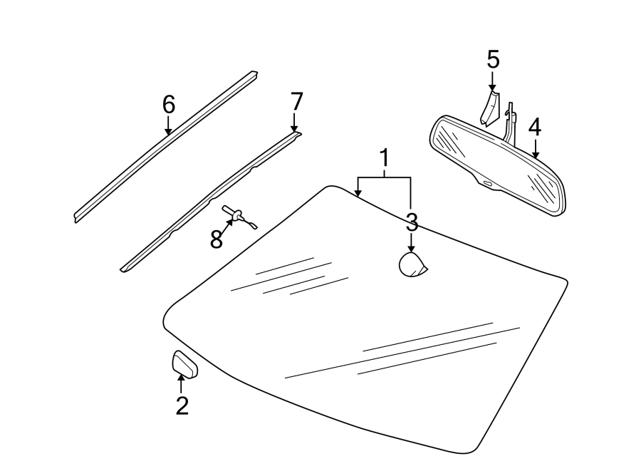 7WINDSHIELD. GLASS. REVEAL MOLDINGS.https://images.simplepart.com/images/parts/motor/fullsize/1397400.png