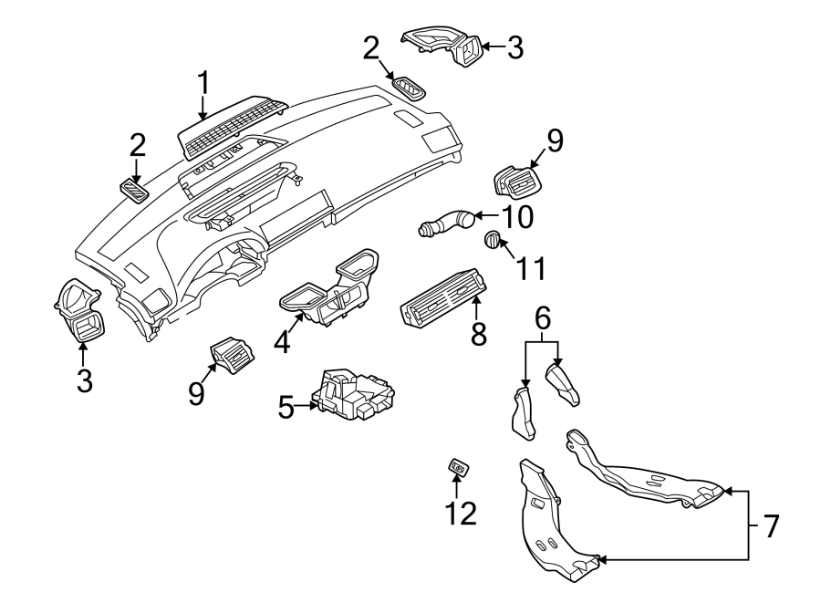 12INSTRUMENT PANEL. DUCTS.https://images.simplepart.com/images/parts/motor/fullsize/1397425.png