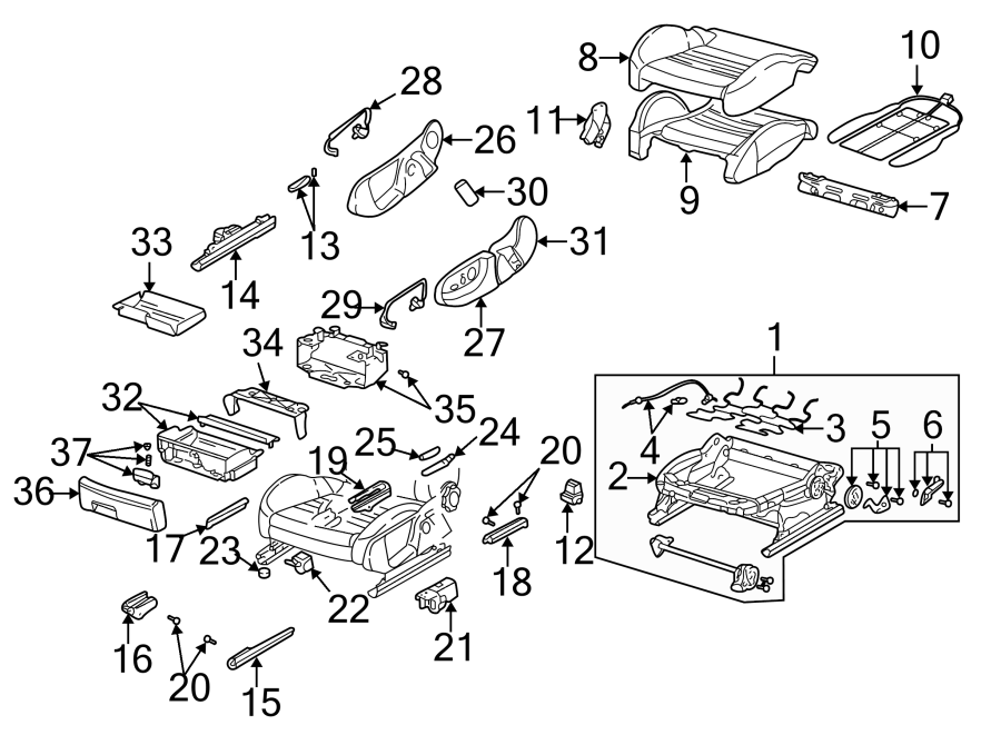 30SEATS & TRACKS. FRONT SEAT COMPONENTS.https://images.simplepart.com/images/parts/motor/fullsize/1397480.png