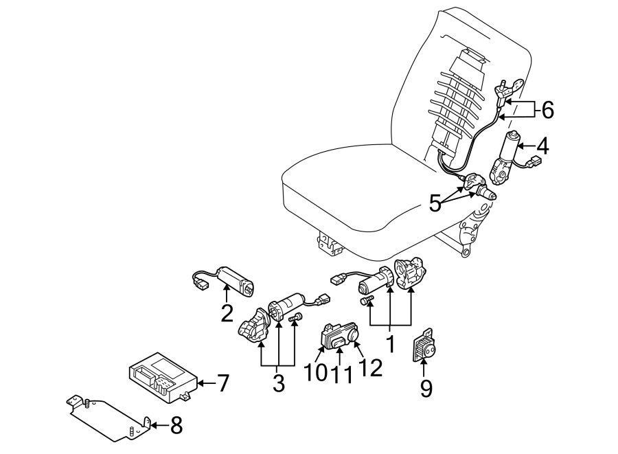 3SEATS & TRACKS. FRONT SEAT COMPONENTS.https://images.simplepart.com/images/parts/motor/fullsize/1397490.png