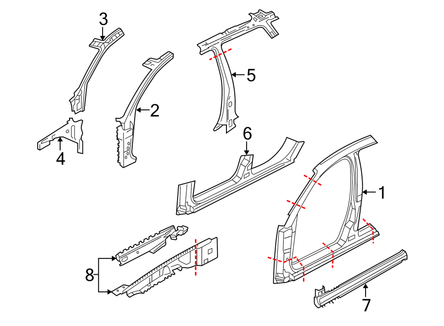 7PILLARS. ROCKER & FLOOR. CENTER PILLAR & ROCKER. HINGE PILLAR.https://images.simplepart.com/images/parts/motor/fullsize/1397580.png