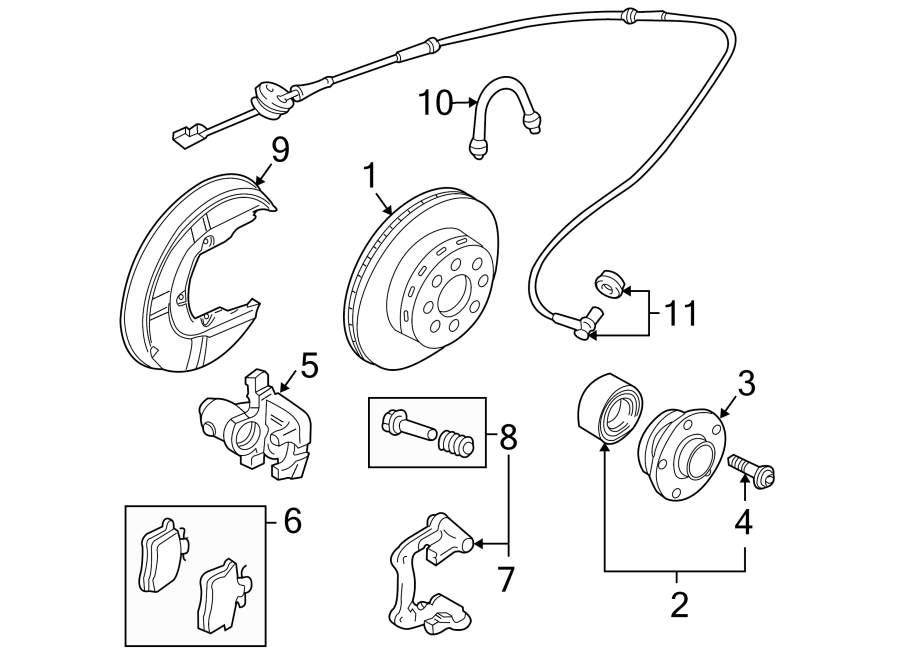 REAR SUSPENSION. BRAKE COMPONENTS.