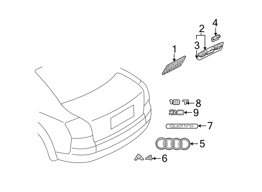 TRUNK LID. EXTERIOR TRIM.