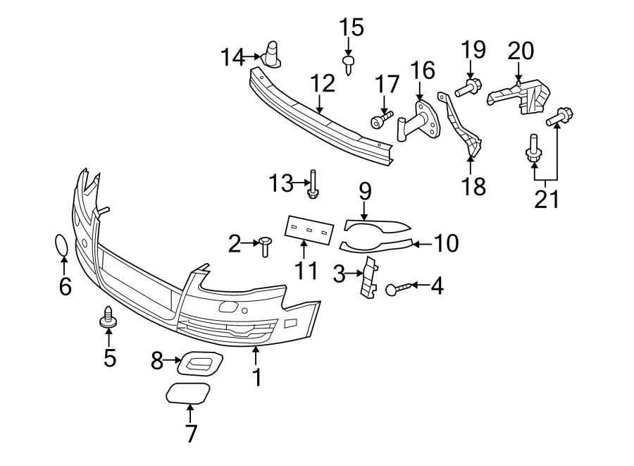 15FRONT BUMPER & GRILLE. BUMPER & COMPONENTS.https://images.simplepart.com/images/parts/motor/fullsize/1398005.png