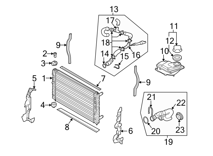 16Radiator & components.https://images.simplepart.com/images/parts/motor/fullsize/1398130.png