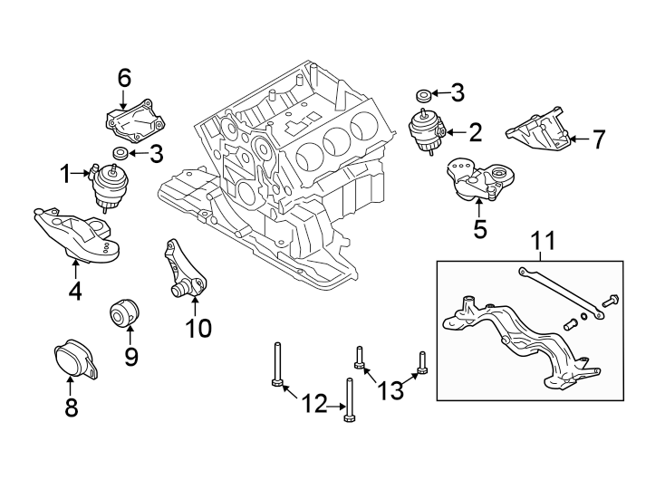 1ENGINE / TRANSAXLE. ENGINE & TRANS MOUNTING.https://images.simplepart.com/images/parts/motor/fullsize/1398345.png