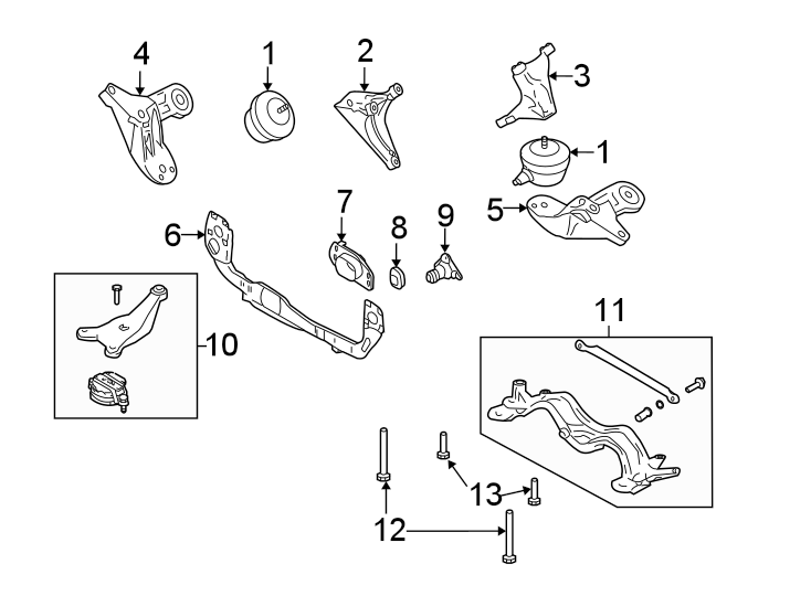 10ENGINE / TRANSAXLE. ENGINE & TRANS MOUNTING.https://images.simplepart.com/images/parts/motor/fullsize/1398375.png