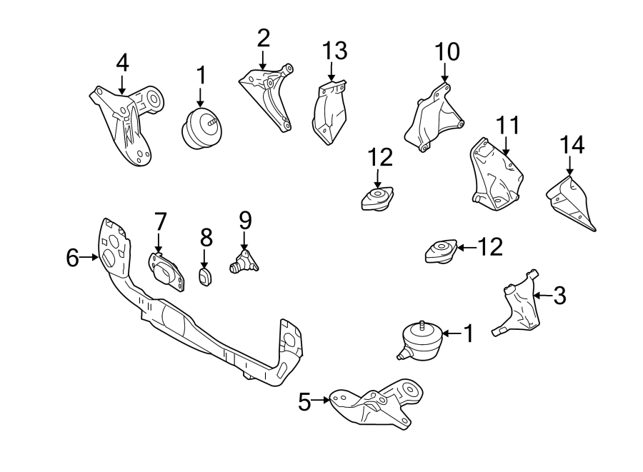 12ENGINE / TRANSAXLE. ENGINE & TRANS MOUNTING.https://images.simplepart.com/images/parts/motor/fullsize/1398380.png