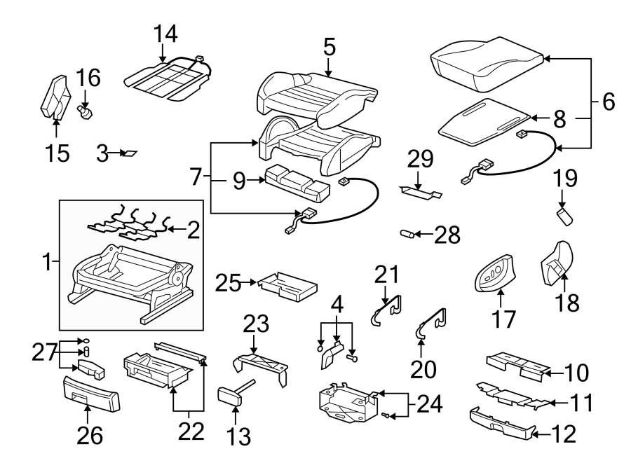 19Front door. Seats & tracks. Front seat components.https://images.simplepart.com/images/parts/motor/fullsize/1398650.png