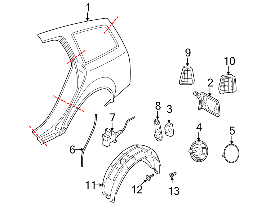 7QUARTER PANEL & COMPONENTS.https://images.simplepart.com/images/parts/motor/fullsize/1398855.png