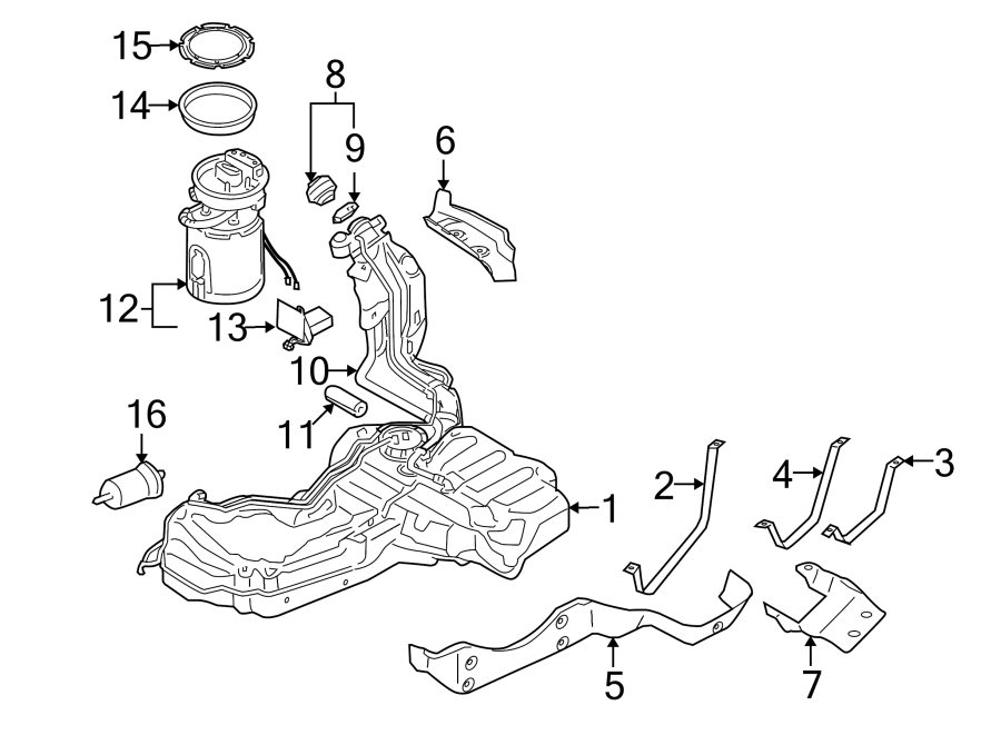 Diagram FUEL SYSTEM COMPONENTS. for your Audi A7  