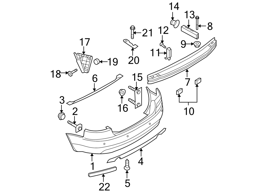 9REAR BUMPER. BUMPER & COMPONENTS.https://images.simplepart.com/images/parts/motor/fullsize/1398996.png