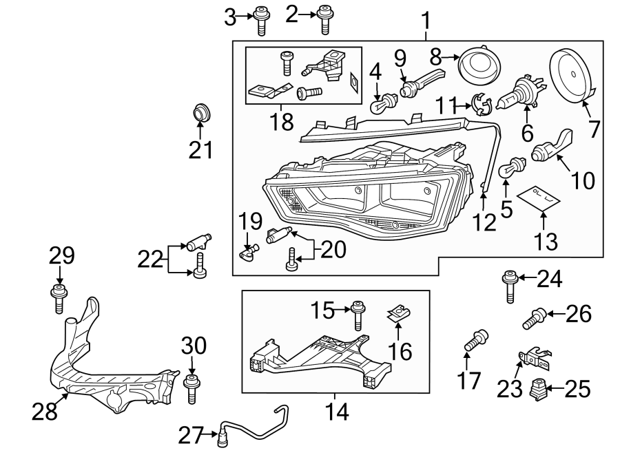 12FRONT LAMPS. HEADLAMP COMPONENTS.https://images.simplepart.com/images/parts/motor/fullsize/1399033.png