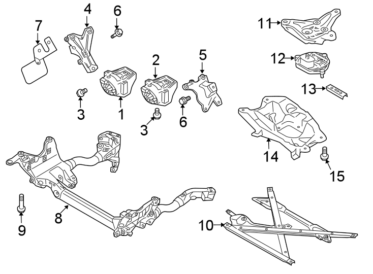 ENGINE / TRANSAXLE. ENGINE & TRANS MOUNTING.