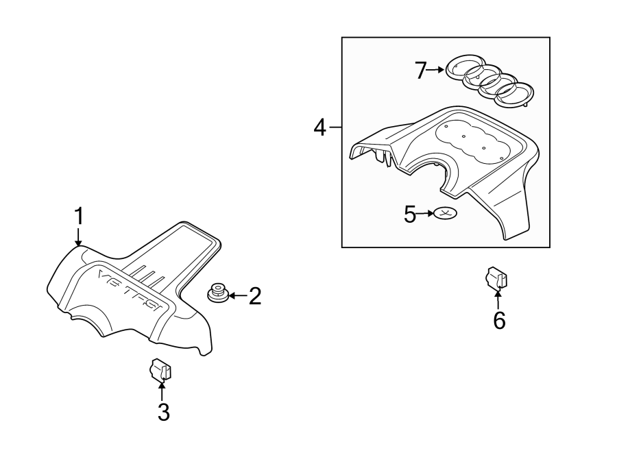 ENGINE / TRANSAXLE. ENGINE APPEARANCE COVER.