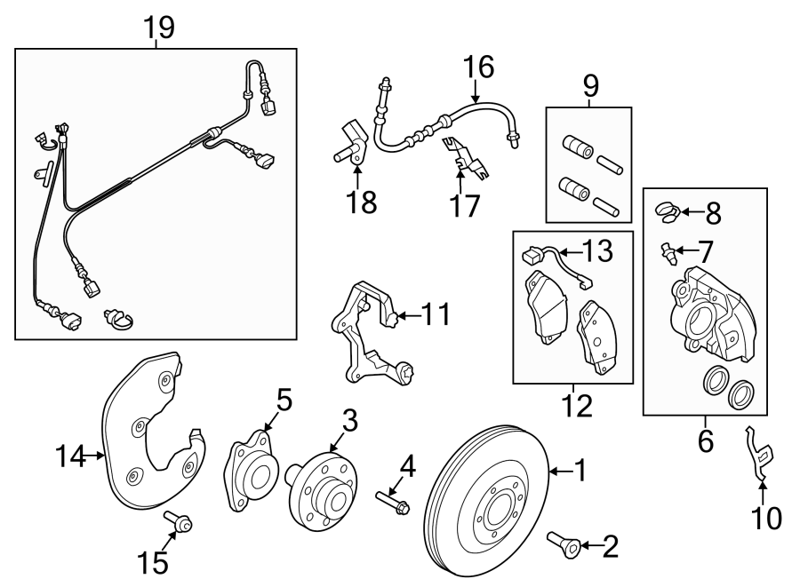 FRONT SUSPENSION. BRAKE COMPONENTS.