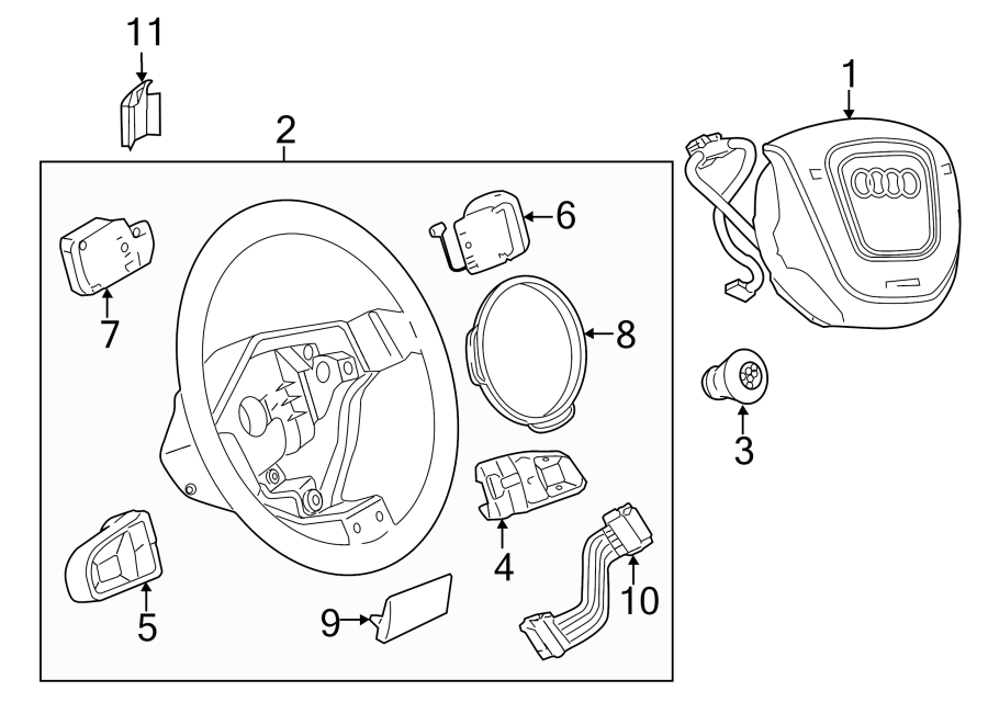 STEERING WHEEL & TRIM.