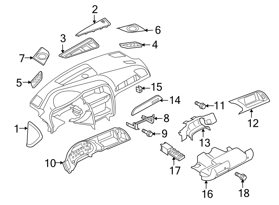 INSTRUMENT PANEL COMPONENTS.