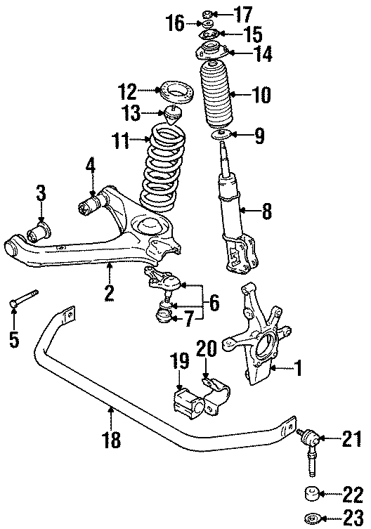 13FRONT SUSPENSION. STABILIZER BAR & COMPONENTS. SUSPENSION COMPONENTS.https://images.simplepart.com/images/parts/motor/fullsize/1405280.png